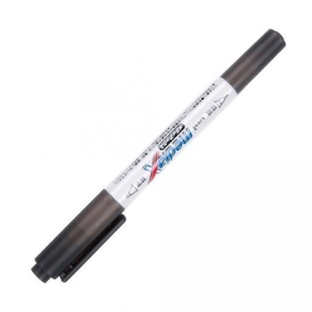 Marker permanent uni-ball PD-153T, 2 capete, negru