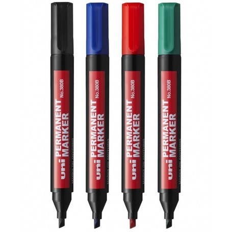 Marker permanent uni-ball 380B, varf tesit, 4.0 mm