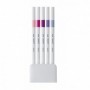 Fineliner uni-ball EMOTT PEM-SY 5C NO.7, 0.4 mm, culori pastel, 5 culori/set