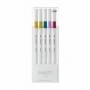 Fineliner uni-ball EMOTT PEM-SY 5C NO.8, 0.4 mm, culori pastel, 5 culori/set