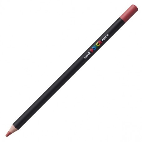 Creion pastel uleios POSCA Pastel Pencil KPE-200.14, 4 mm, rosu inchis